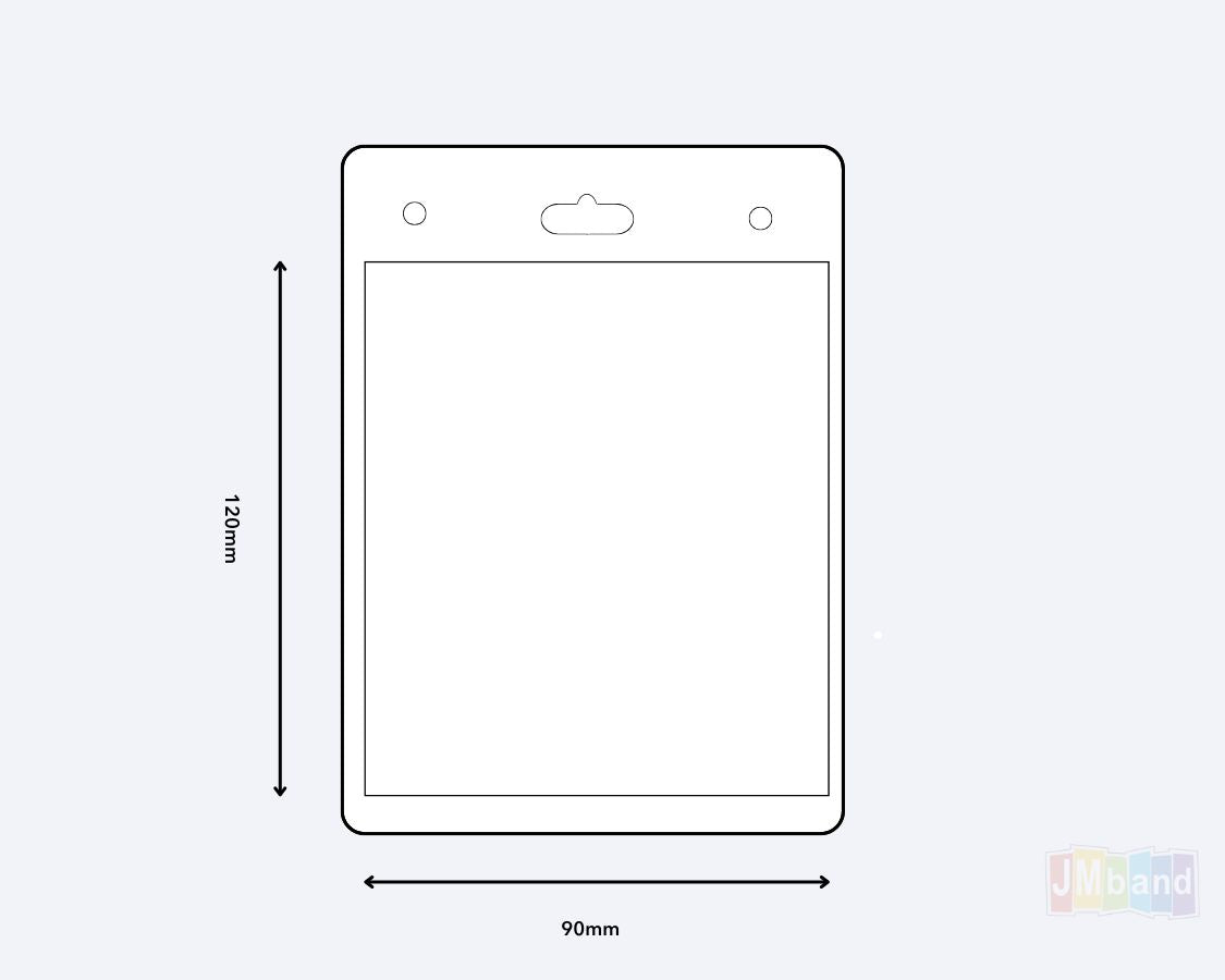 Et foto av Gjennomsiktige Kortholdere fra JM Band®. Kjøp Tilbehør i 90 X 120 Stående her.