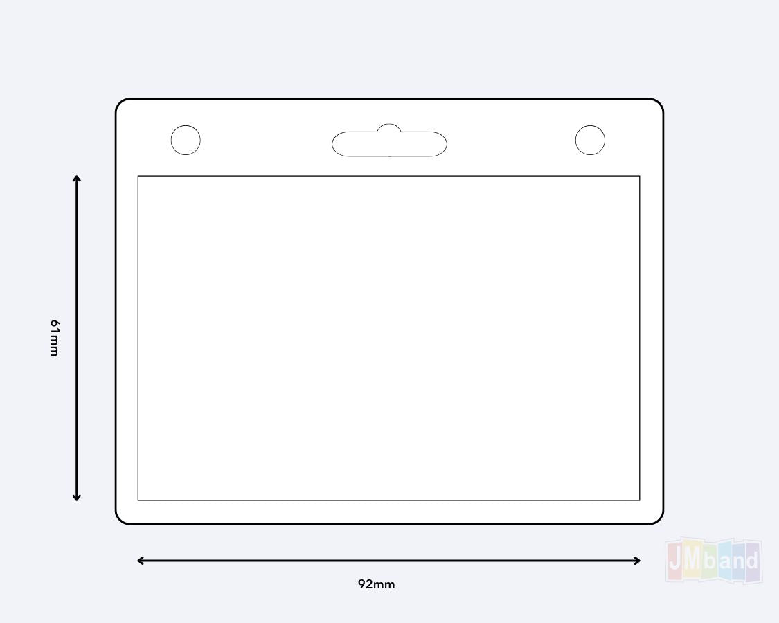 Et foto av Gjennomsiktige Kortholdere fra JM Band®. Kjøp Tilbehør i 92 X 61 Liggende her.