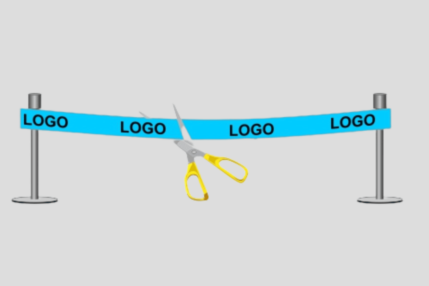 Et par Indvielse bånd trykk Via e-postsaks klipper et bånd med logo på et JM Band®.