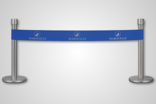 Et foto av Indvielsesbånd trykk - Med grafisk hjelp fra JM Band®. Kjøp Bånd i blå her.