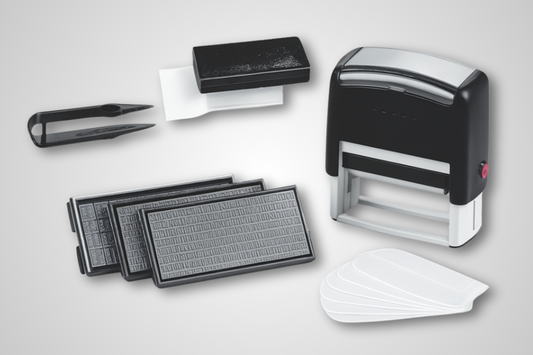 Et foto av Gjør-det-selv Stempel fra JM Band®. Kjøp Tilbehør i kontorrekvisita her.