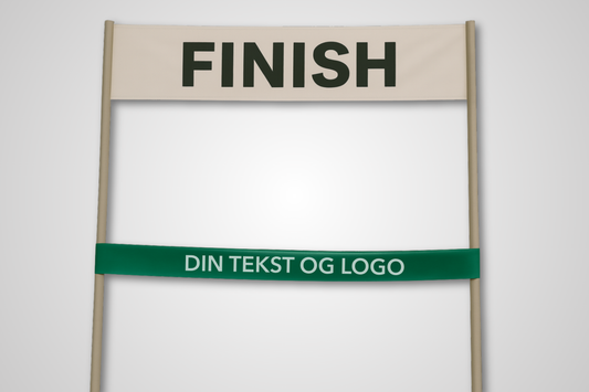 Et foto av Målgangsbånd med trykk fra JM Band®. Kjøp Bånd i Hvit her.