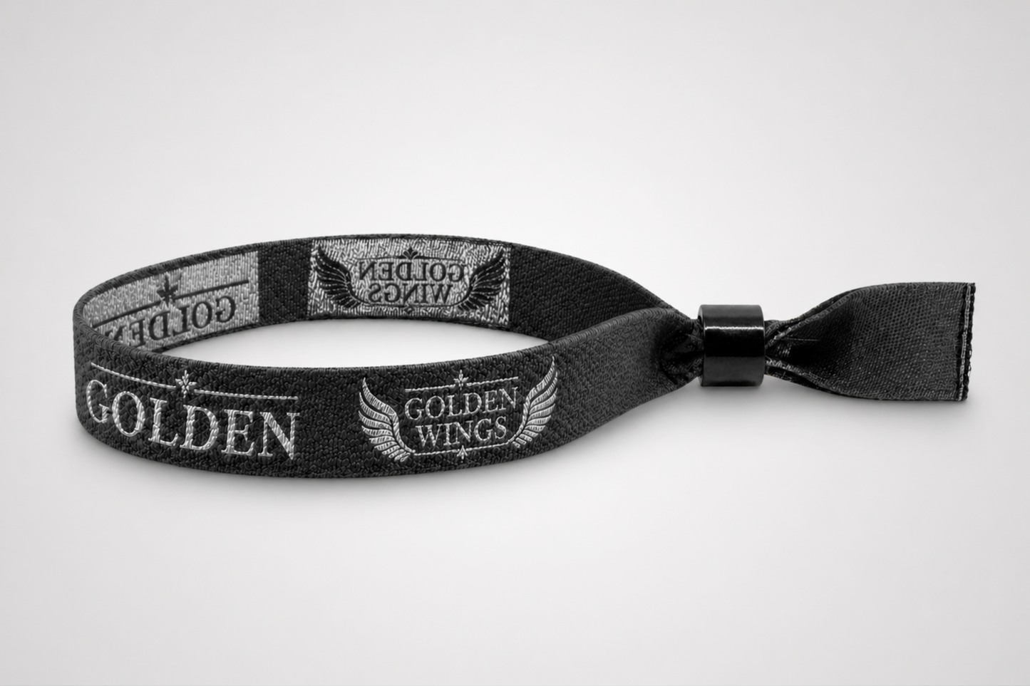 Hátíðararmband ofið með málmþræði