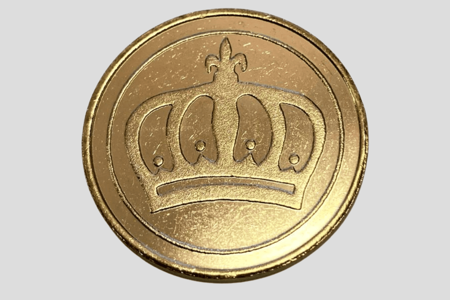 A JM Band® Poletter metall preget På lager med krone på.