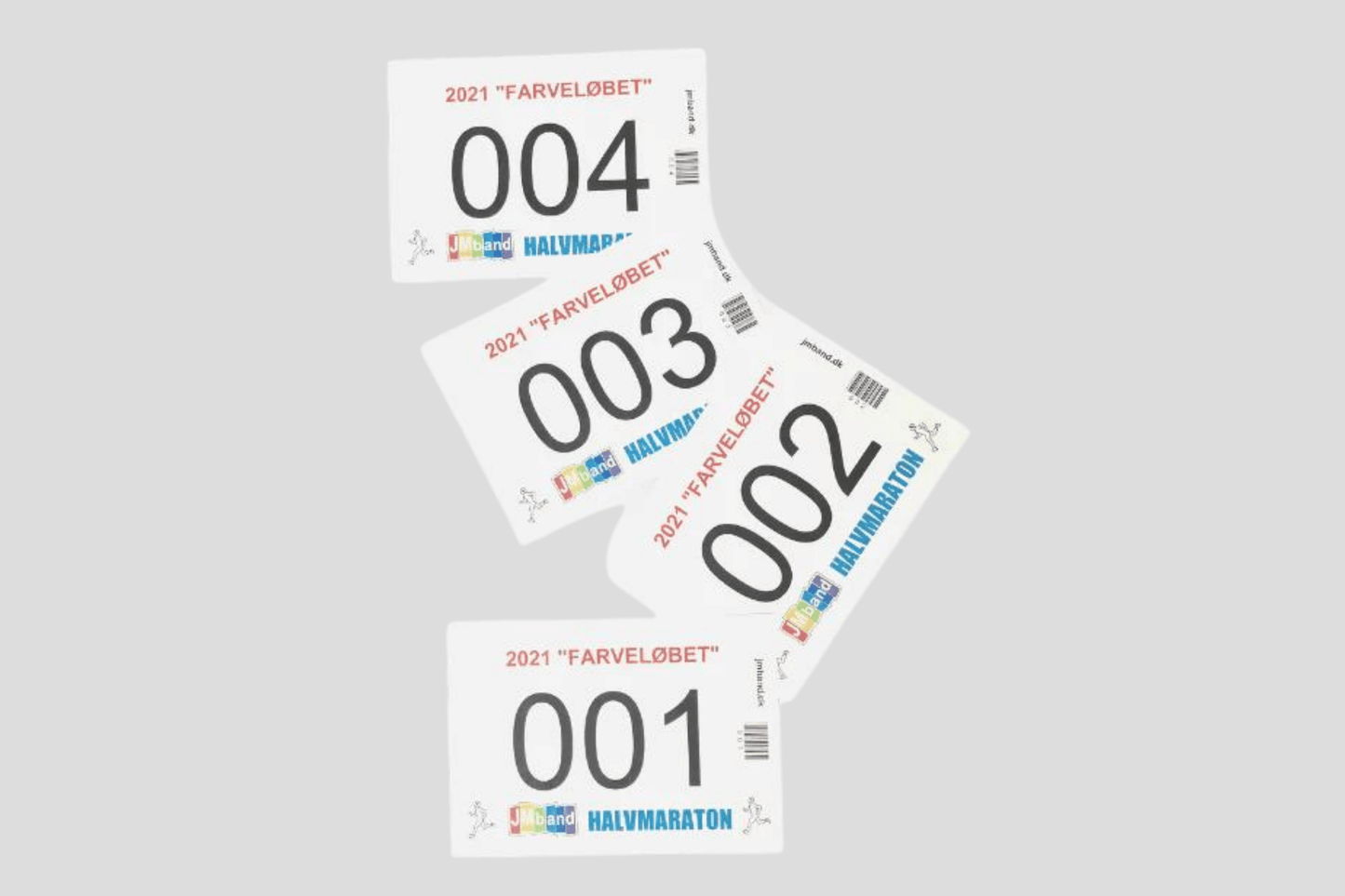 Bib Numbers with Print Race number JM Band UK