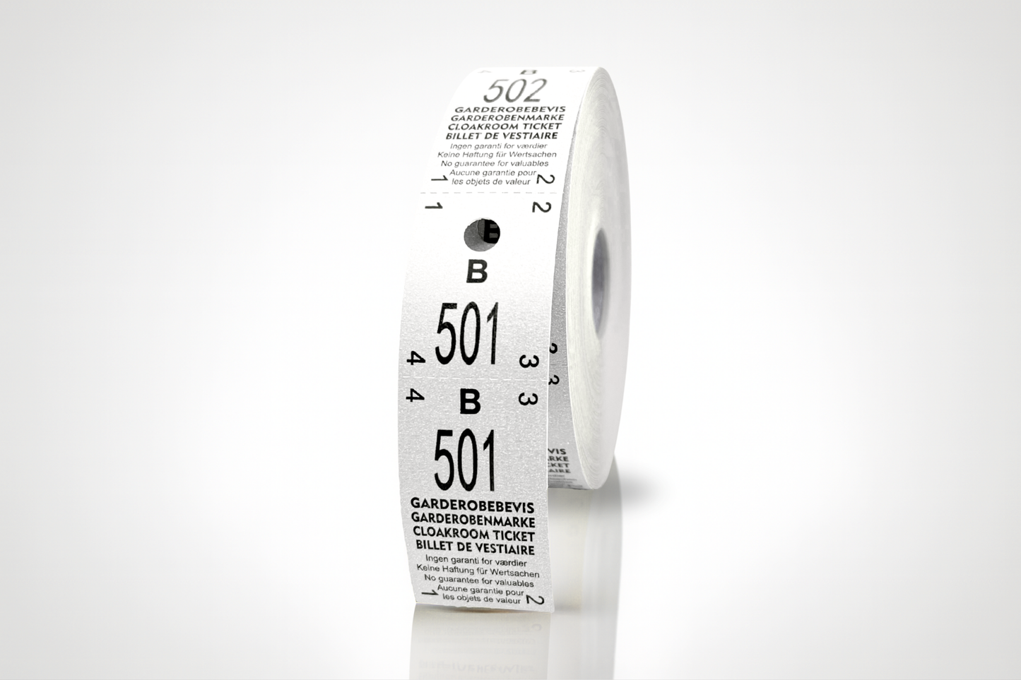 Fataherbergi miðar rúlla 500x 2-hluti