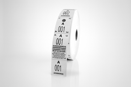 Fataherbergi miðar Rúlla 500x 3-Part