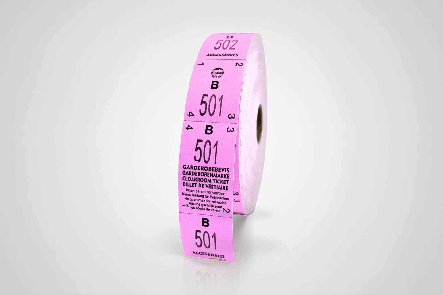 Fataherbergi miðar Rúlla 500x 3-Part