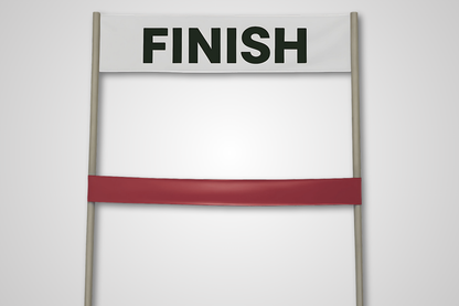 Et foto av Målgangsbånd i farger på lager fra JM Band®. Kjøp Bånd i Gul her.