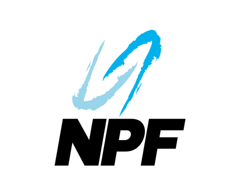 npf-logoen på grønn bakgrunn.