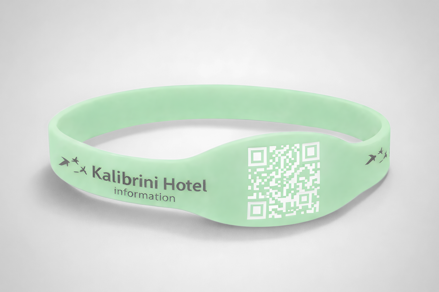 Et foto av Silikon Armbånd med QR-Kode fra JM Band®. Kjøp Silikonarmbånd i 202 mm (Standard) her.