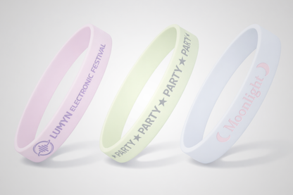 Lysende silikonarmbånd fra JM Band® med ditt eget design