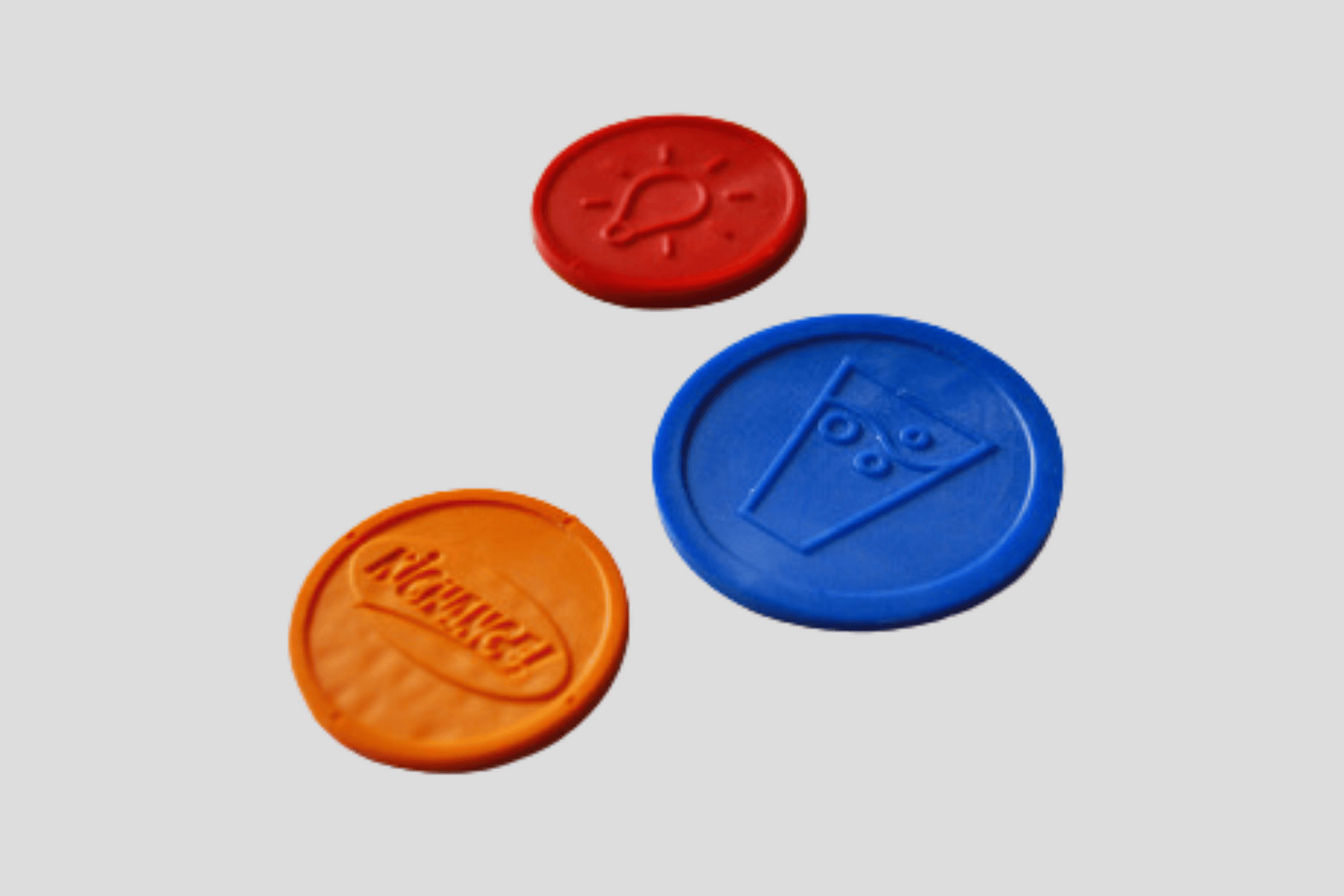 3d printet Poletter Øko preget Via eMail vikingmynter og skapmynter tokens laget med messing JM Band®.