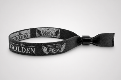 Hátíðararmband ofið með málmþræði
