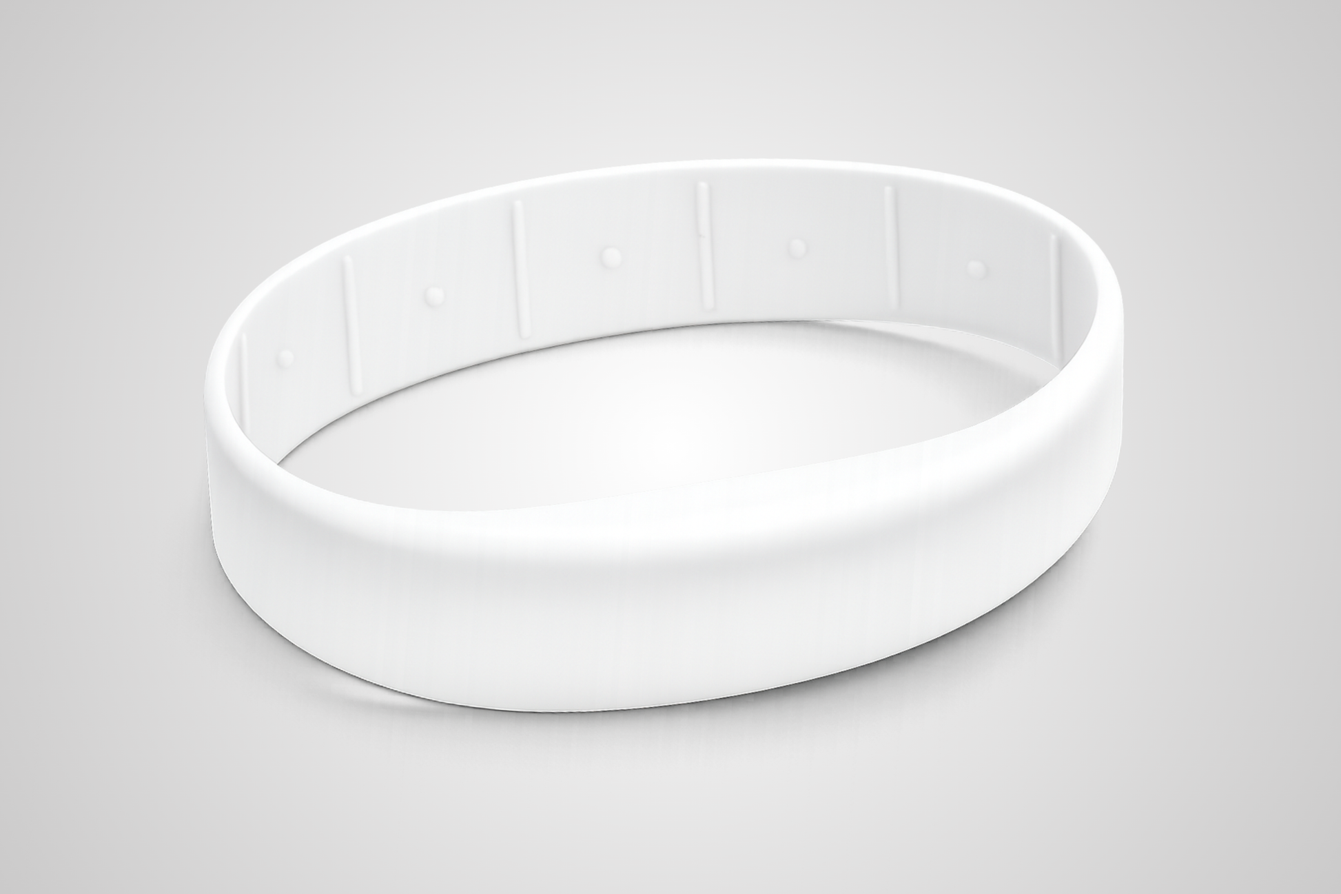 Hvitt silikonarmbånd fra JM Band® med trykk og RFID